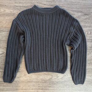 Gray Cable Knit Sweater